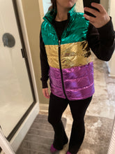 Load image into Gallery viewer, Metallic Mardi Gras Vest

