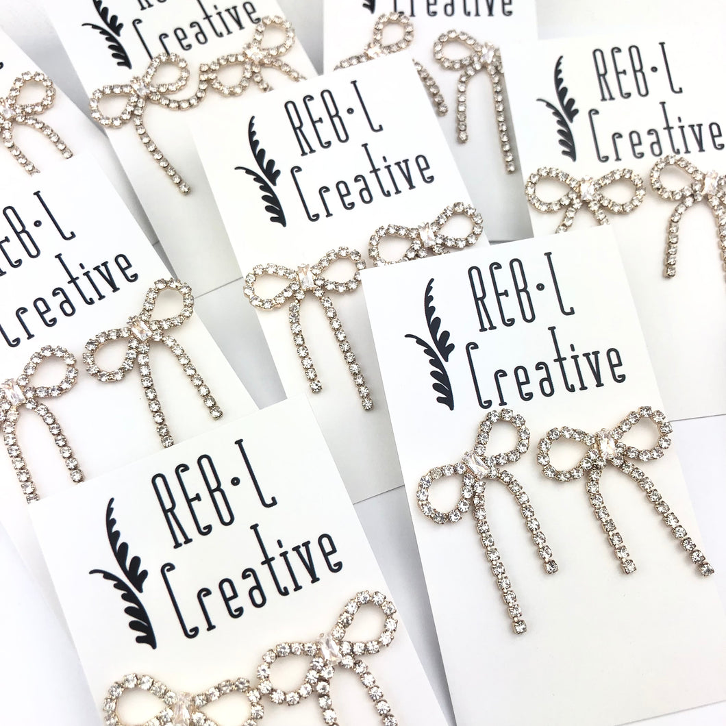 Christmas Earrings - Sweet Bling Bows