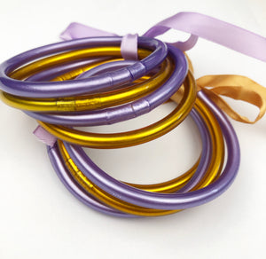 Jelly Bangles - Lavender and Gold