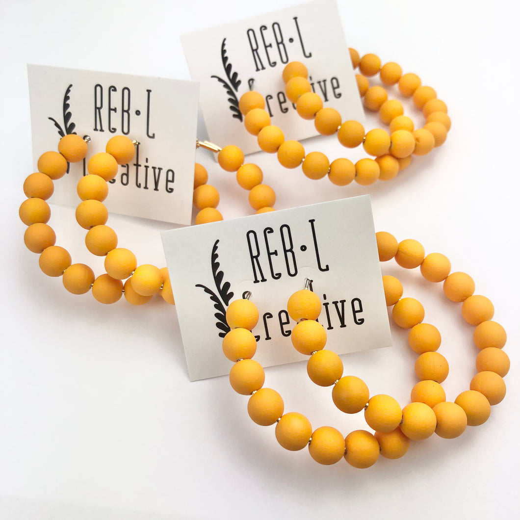 Clementine Orange Bubble Hoops