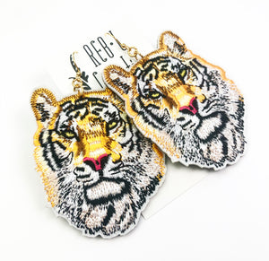 Gameday Earrings - Embroidered Tigers