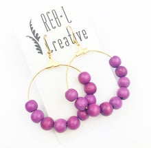 Load image into Gallery viewer, REBL Bauble Earrings - Purple Small
