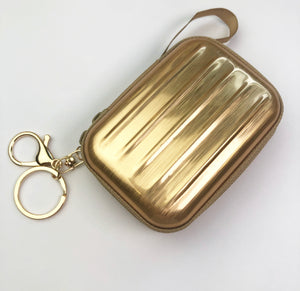 Golden Suitcase Keychain