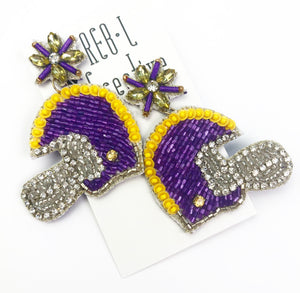 Gameday Earrings - Bling helmets
