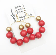 Load image into Gallery viewer, REBL OG Big Bauble Earrings - Red
