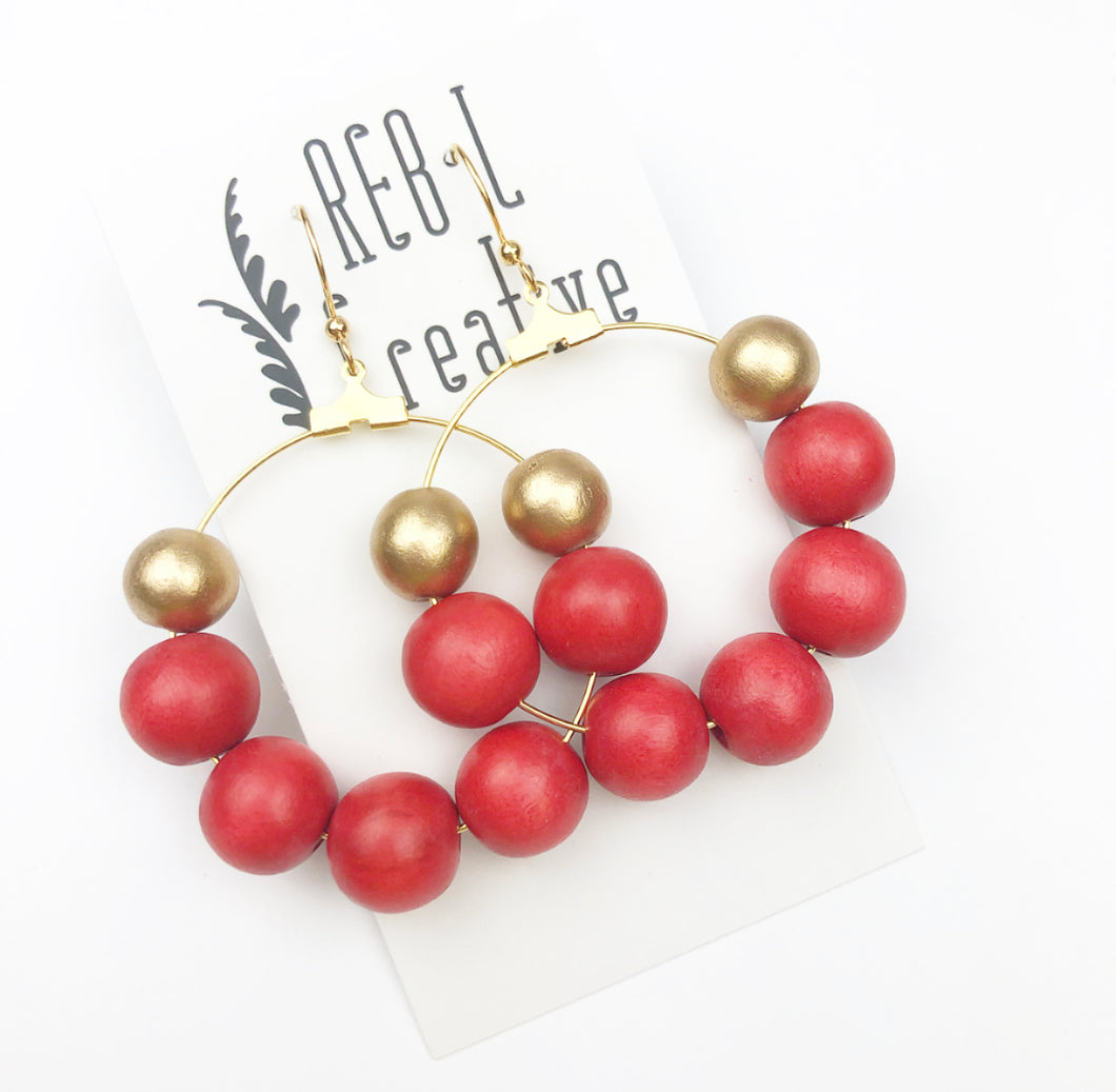 REBL OG Big Bauble Earrings - Red
