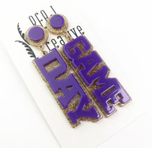 Load image into Gallery viewer, GAME DAY Word Dangle Earrings
