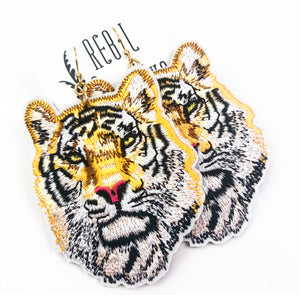Gameday Earrings - Embroidered Tigers