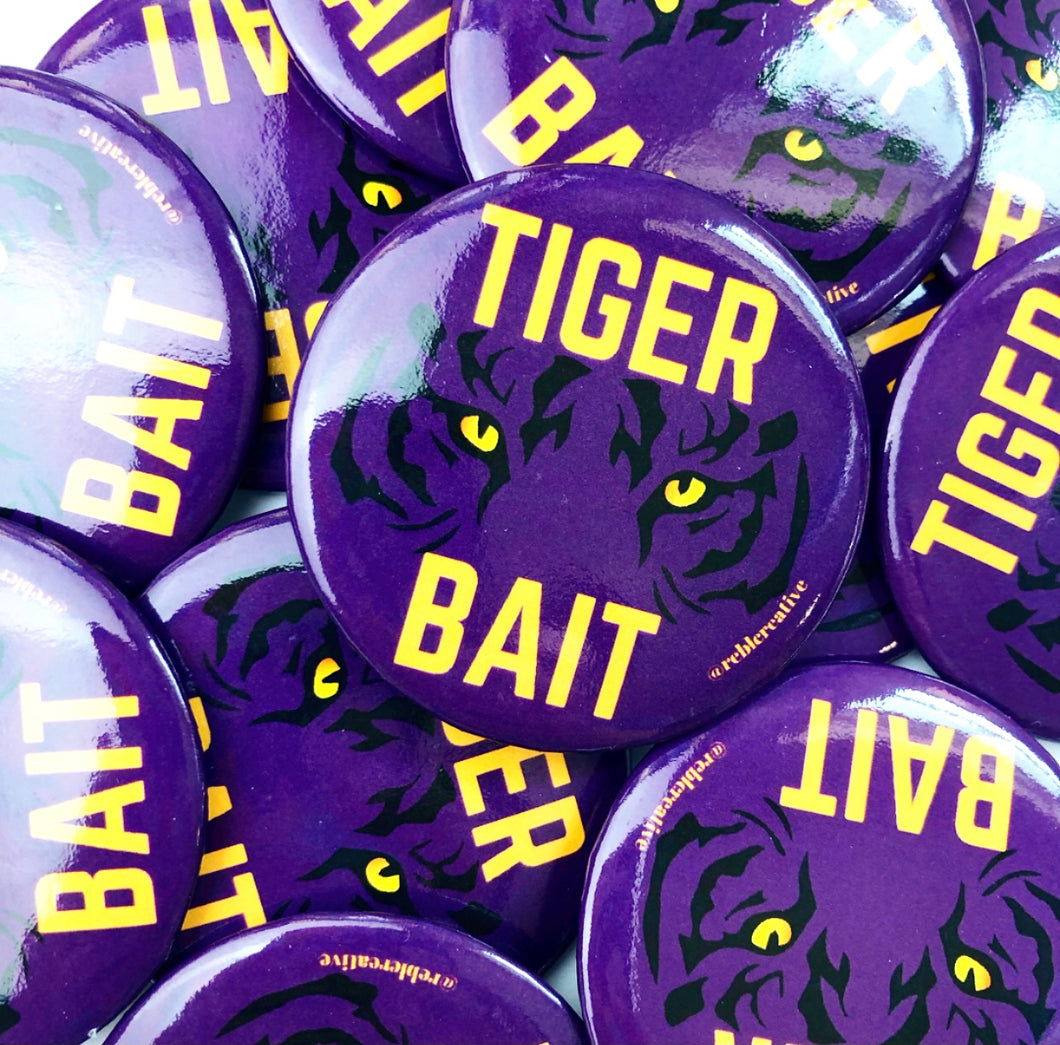 BUTTON - Tiger Bait Purple