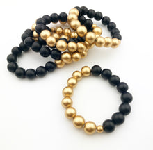 Load image into Gallery viewer, #1 Fan Bauble Bracelet - Black and Gold
