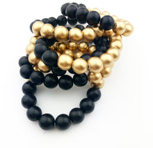 Load image into Gallery viewer, #1 Fan Bauble Bracelet - Black and Gold
