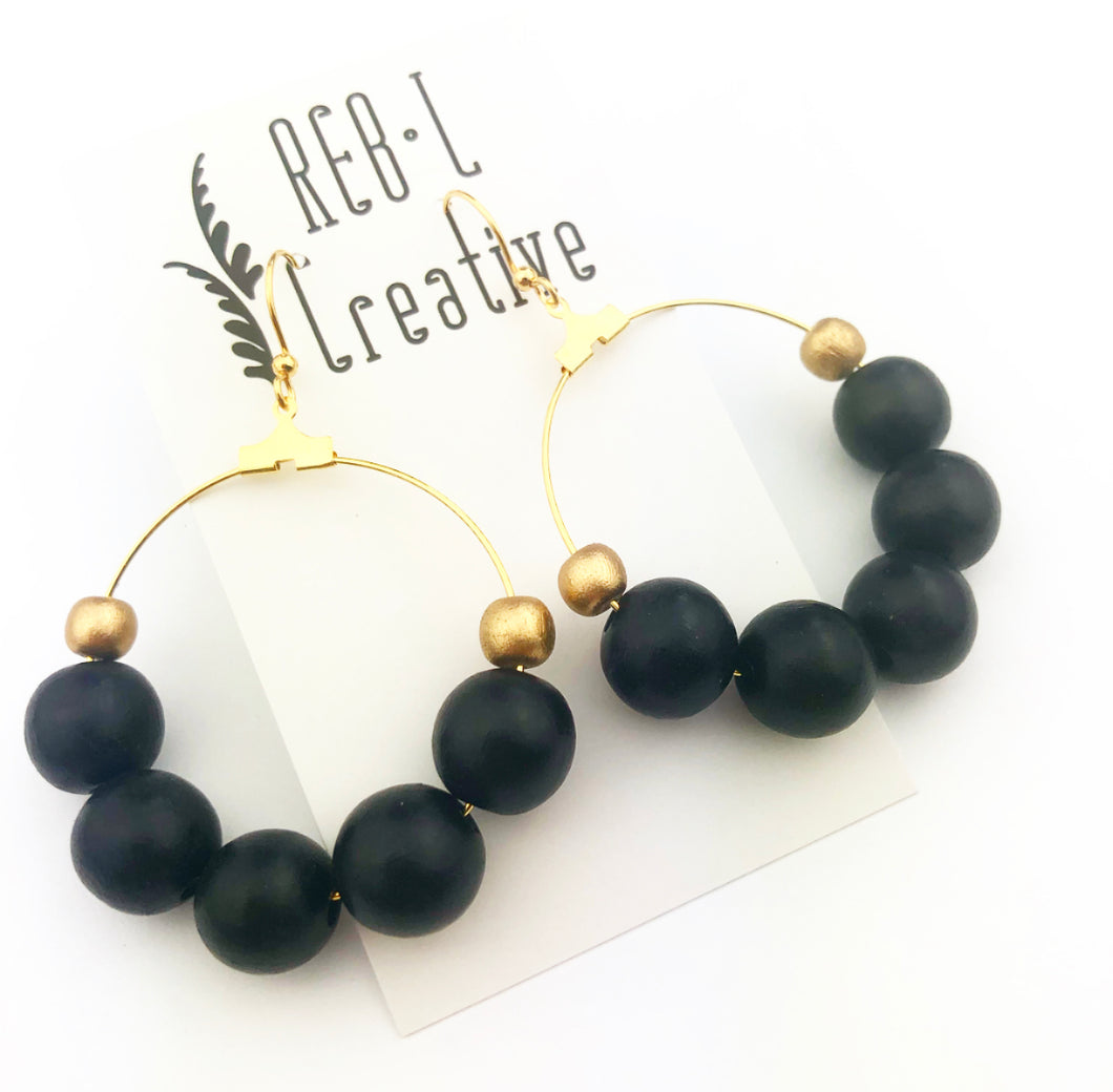 REBL OG Big Bauble Earrings - Black