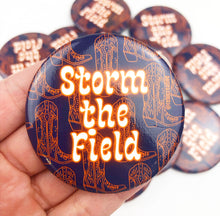 Load image into Gallery viewer, BUTTON - Storm The Field Navy &amp; Orange
