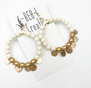 Sunshine Charm Baubles - White and Gold