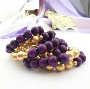 #1 Fan Bauble Bracelet - Purple and Gold