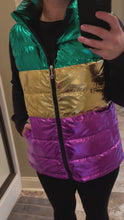 Load and play video in Gallery viewer, Metallic Mardi Gras Vest
