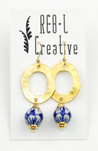 Load image into Gallery viewer, Garden Party Earrings - Small Porcelain Flowers
