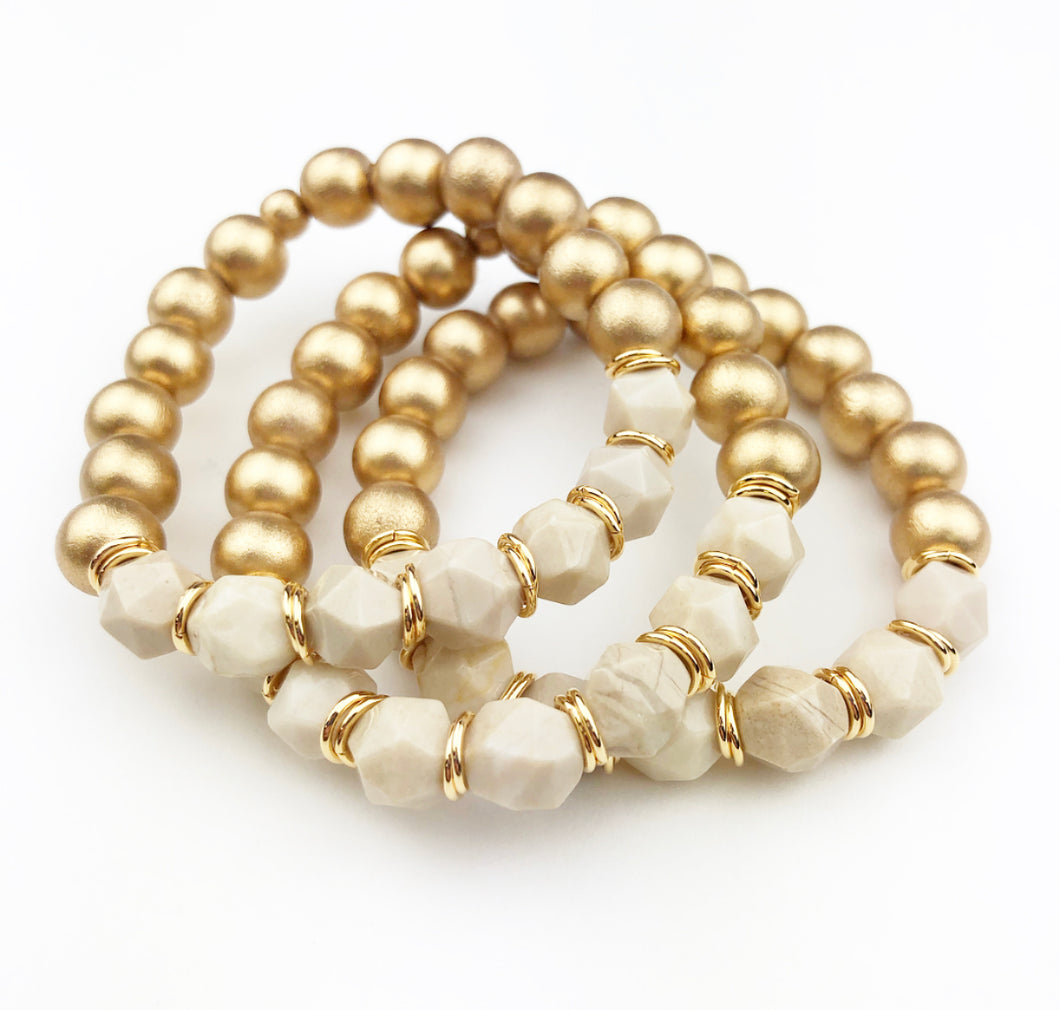 Stella Bracelets - Petrified Wood