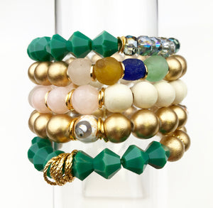 Crystal Jewel Bracelets - Emerald