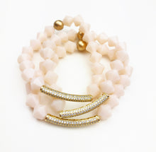 Load image into Gallery viewer, Blingy Bar Bracelet - Cream
