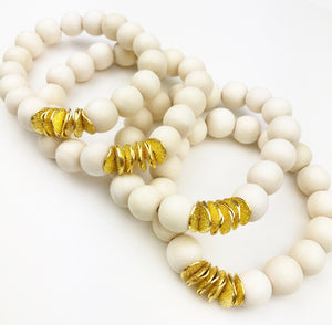 Wavy Bracelets - Cream