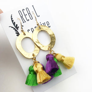 Mardi Gras Earrings - Elegant Tassels