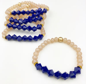Crystal Jewel Bracelets - Sapphire