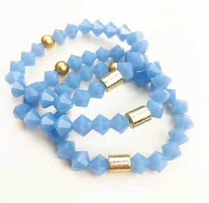 Golden Barrel Bracelets - Periwinkle