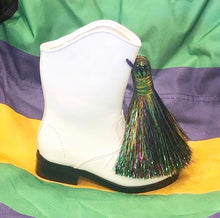 Load image into Gallery viewer, **PRE-ORDER** Mardi Gras Parade Boots Tinsel Tassels
