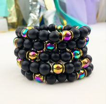 Load image into Gallery viewer, Midnight Iridescent Bracelets - Black
