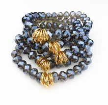 Load image into Gallery viewer, Twisted Bracelet- Clear Black
