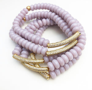 Blingy Bar Bracelet - Lavender