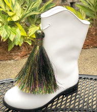 Load image into Gallery viewer, **PRE-ORDER** Mardi Gras Parade Boots Tinsel Tassels
