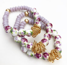 Load image into Gallery viewer, Twisted Bracelet - Lavender Floral
