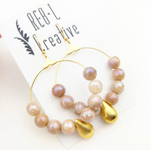 Load image into Gallery viewer, Center Piece Hoops - Sunstone
