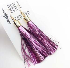 REBL Tinsel Tassel Earrings