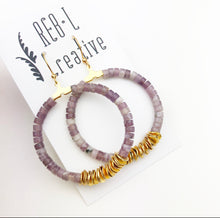 Load image into Gallery viewer, Emmy Stone Earrings - Lilac Jade
