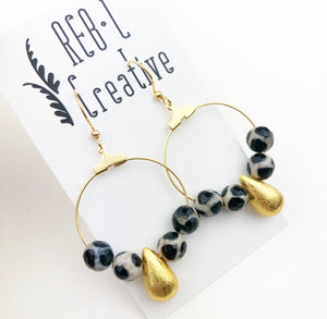 Center Piece Hoops - Spotted Mini