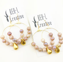 Load image into Gallery viewer, Center Piece Hoops - Sunstone
