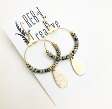 Load image into Gallery viewer, Simple Beaded Teardrops - Dalmatian
