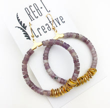 Load image into Gallery viewer, Emmy Stone Earrings - Lilac Jade

