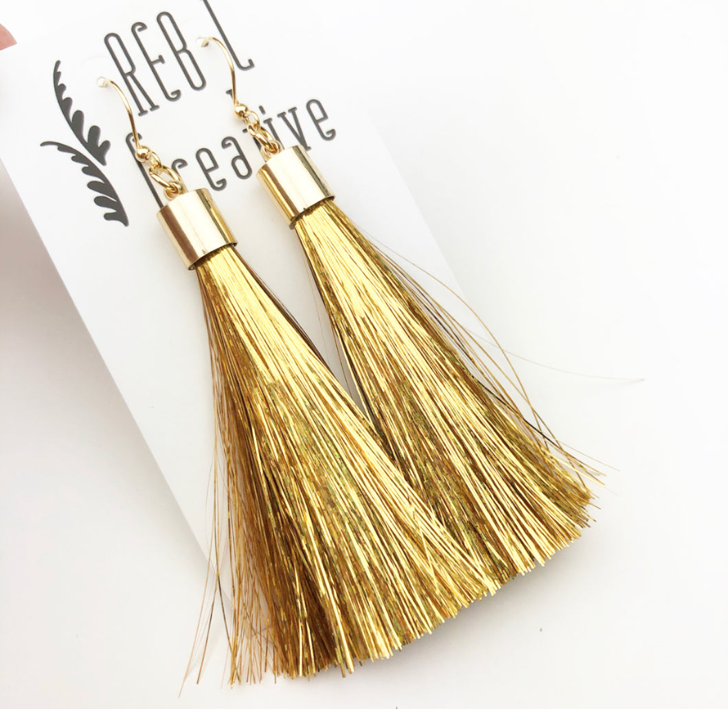 REBL Tinsel Tassel Earrings