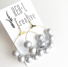 Load image into Gallery viewer, REBL Bauble Earrings - Silver Medium
