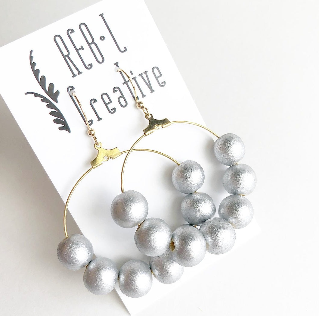 REBL Bauble Earrings - Silver Medium