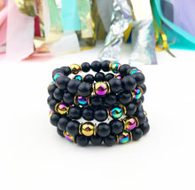 Load image into Gallery viewer, Midnight Iridescent Bracelets - Black
