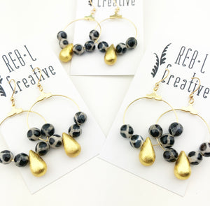 Center Piece Hoops - Spotted Mini