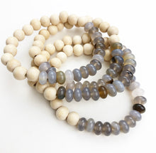 Load image into Gallery viewer, Stella Bracelets- Grey and Cream
