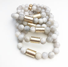 Load image into Gallery viewer, Golden Barrel Bracelets - Smokey Agate
