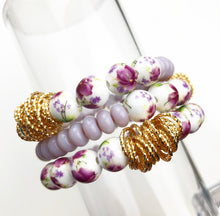 Load image into Gallery viewer, Twisted Bracelet - Lavender Floral
