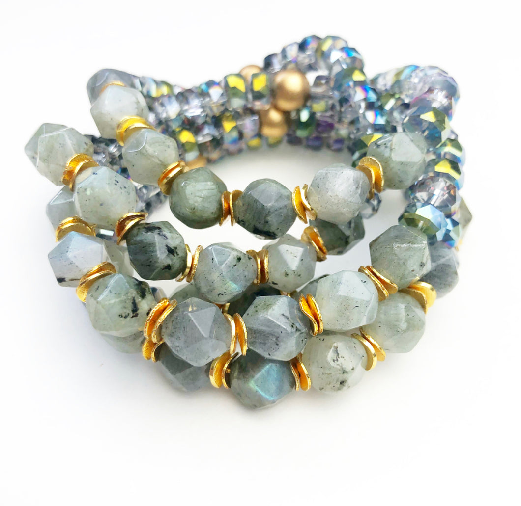 Vivi Bracelets - Green Labradorite